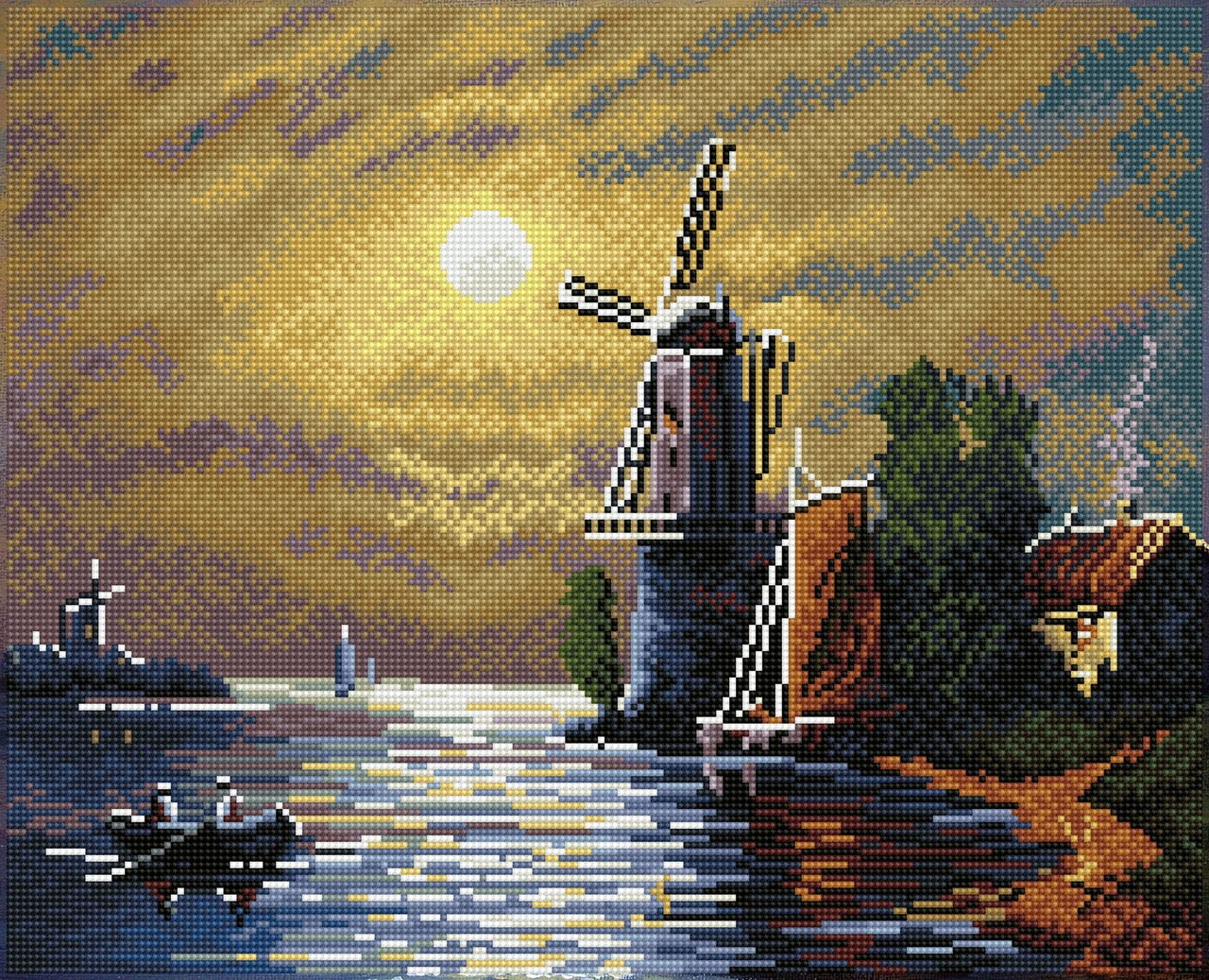 Diamond Dotz Kits - Evening Journey, Partial Drill, Round Dotz, Diamond Painting Kits, Diamond Art Kits for Adults, Gem Art, Diamond Art, Diamond Dotz Kits, 16.5"x20.5"